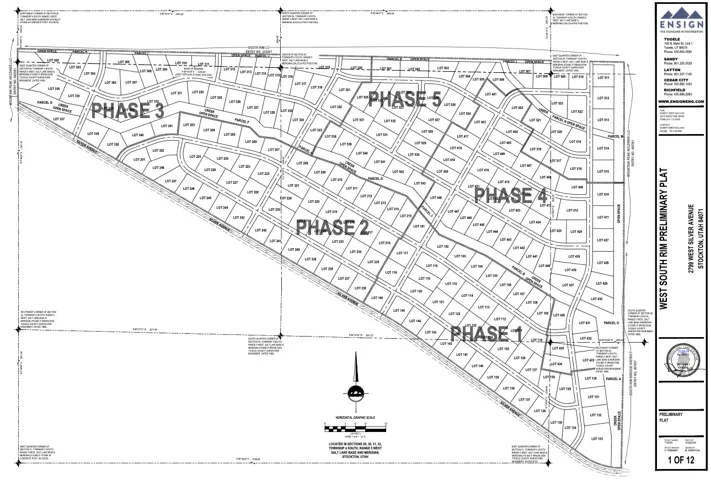 Map showing property parcels