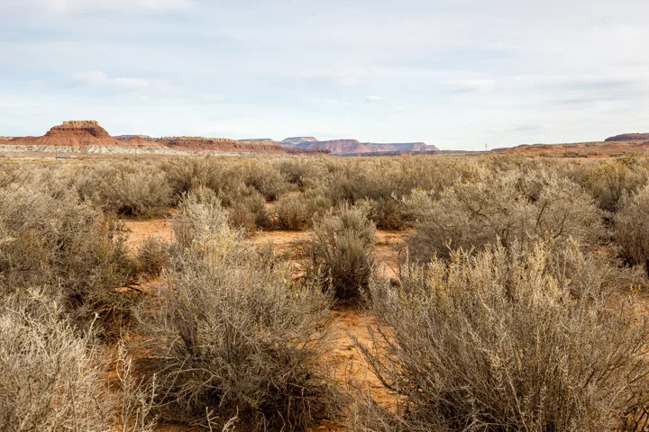 View of mountain background with rural landscape
