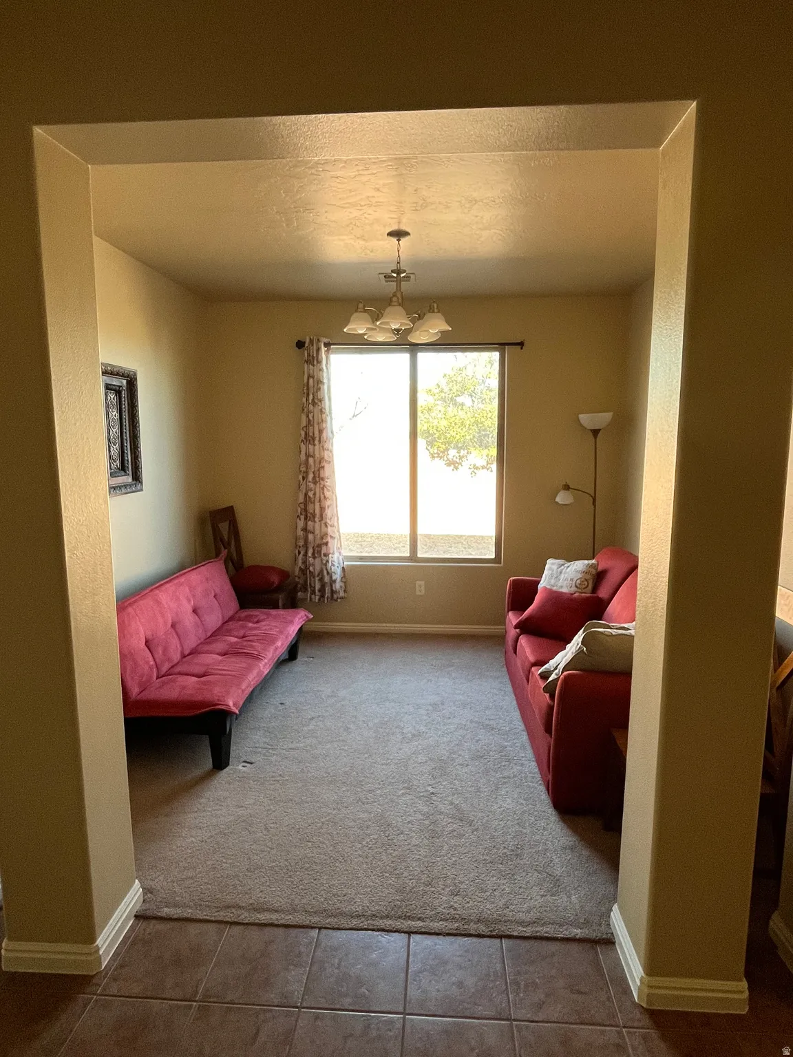 Living area with baseboards