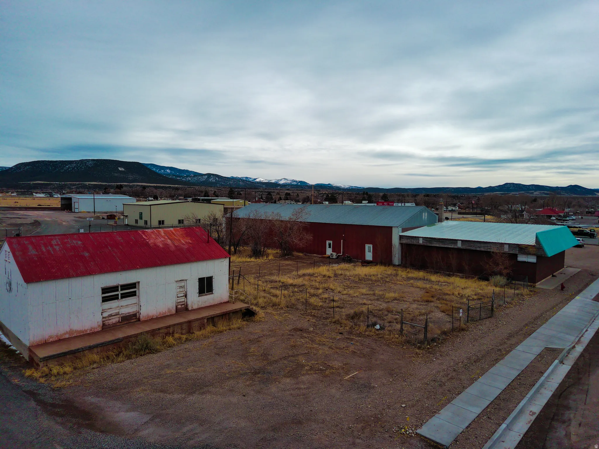 Exterior space featuring mountains