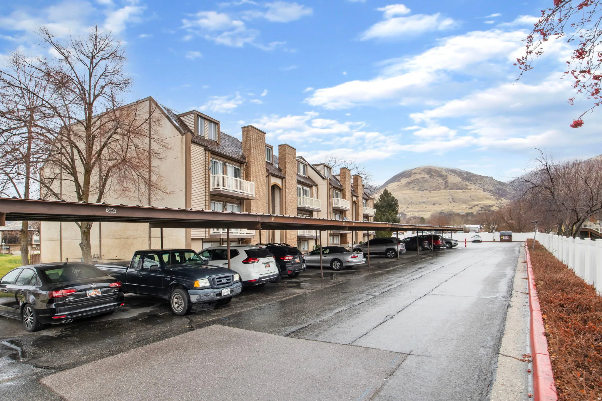 View of asphalt road with a mountain view