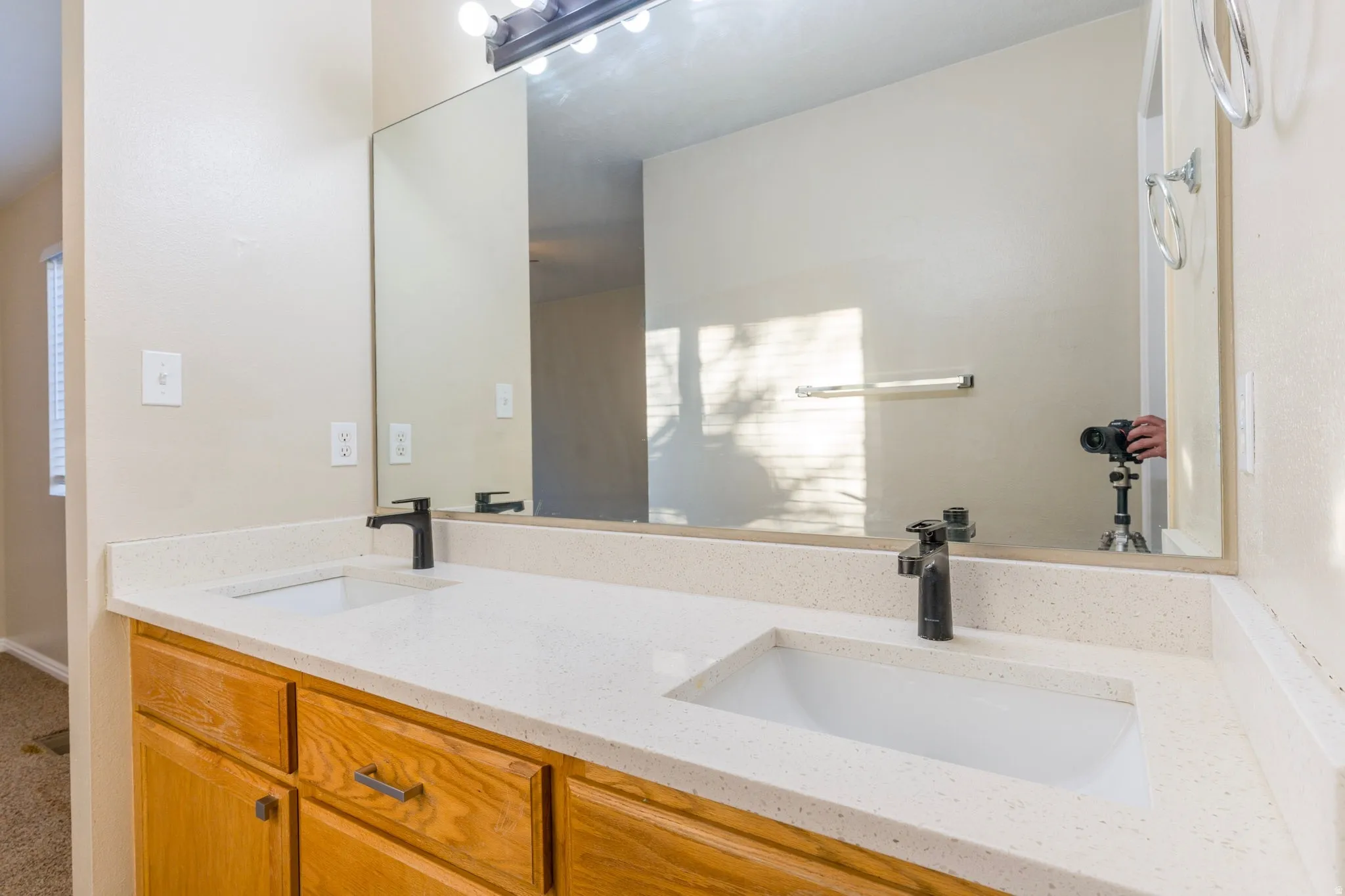 Full bathroom with double vanity