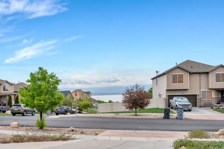 View of mountains and Utah Lake