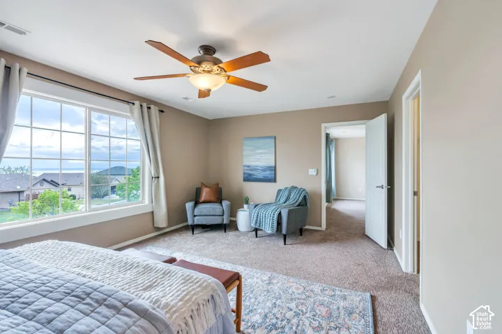 Master bedroom has room for sitting area