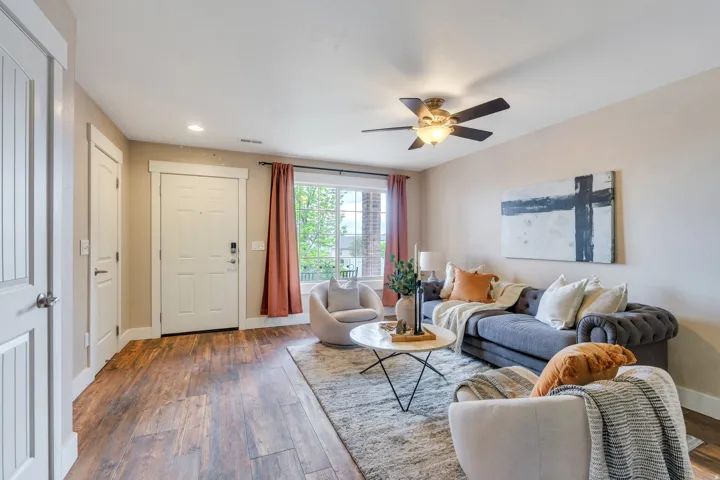 Entry opens into living room