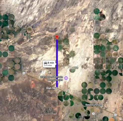 Aerial view of property's location