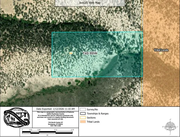 Map / location featuring property parcel outlined