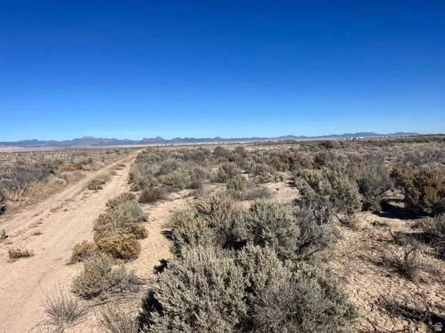 View of mountain background with a desert landscape and rural landscape