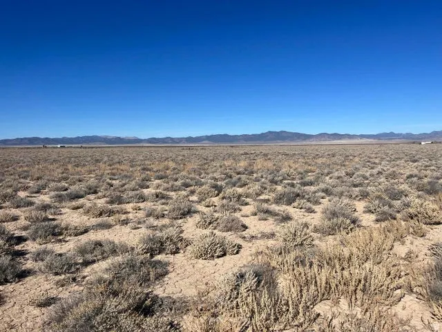 View of mountain background with a desert landscape and rural landscape