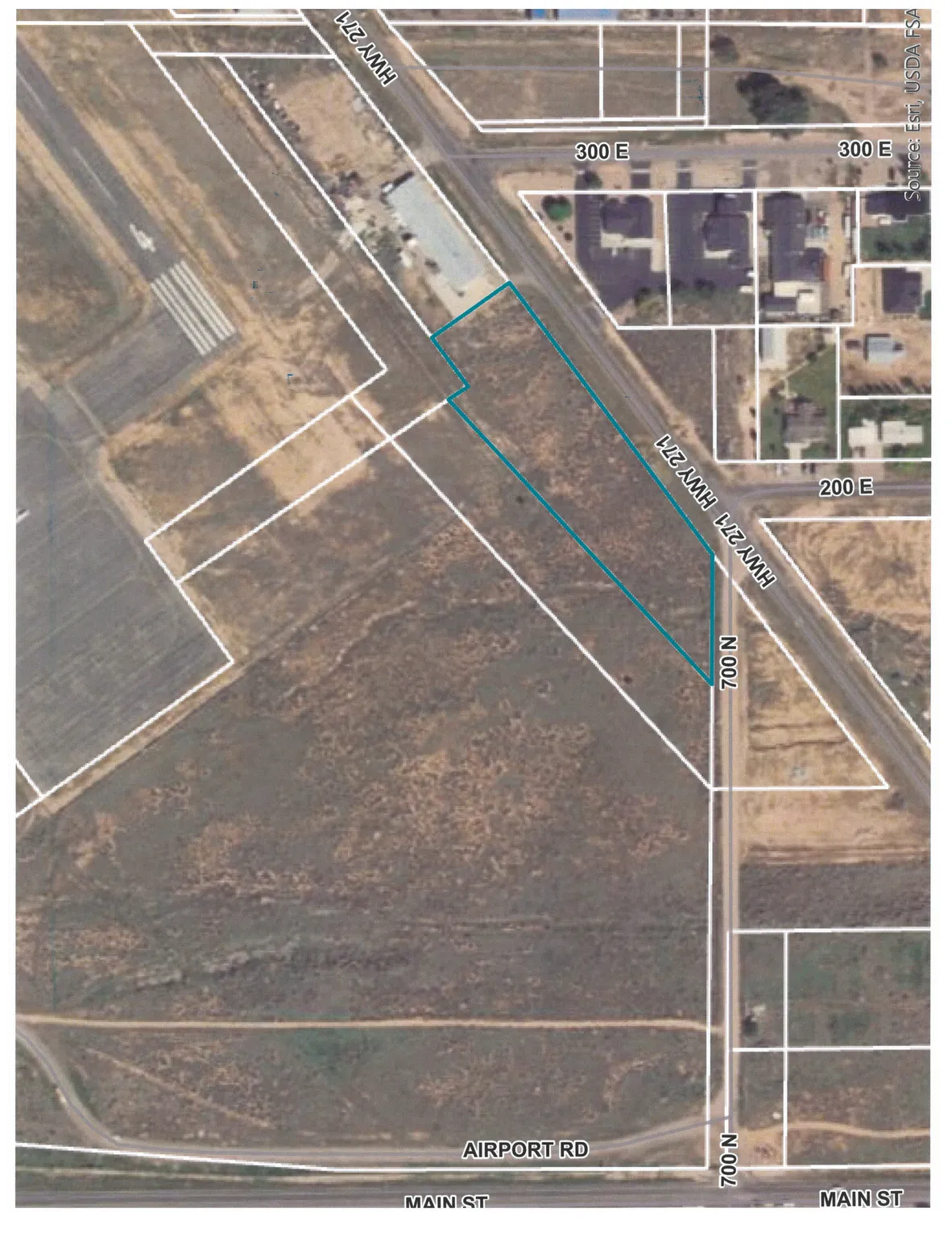 Aerial overview of property's location