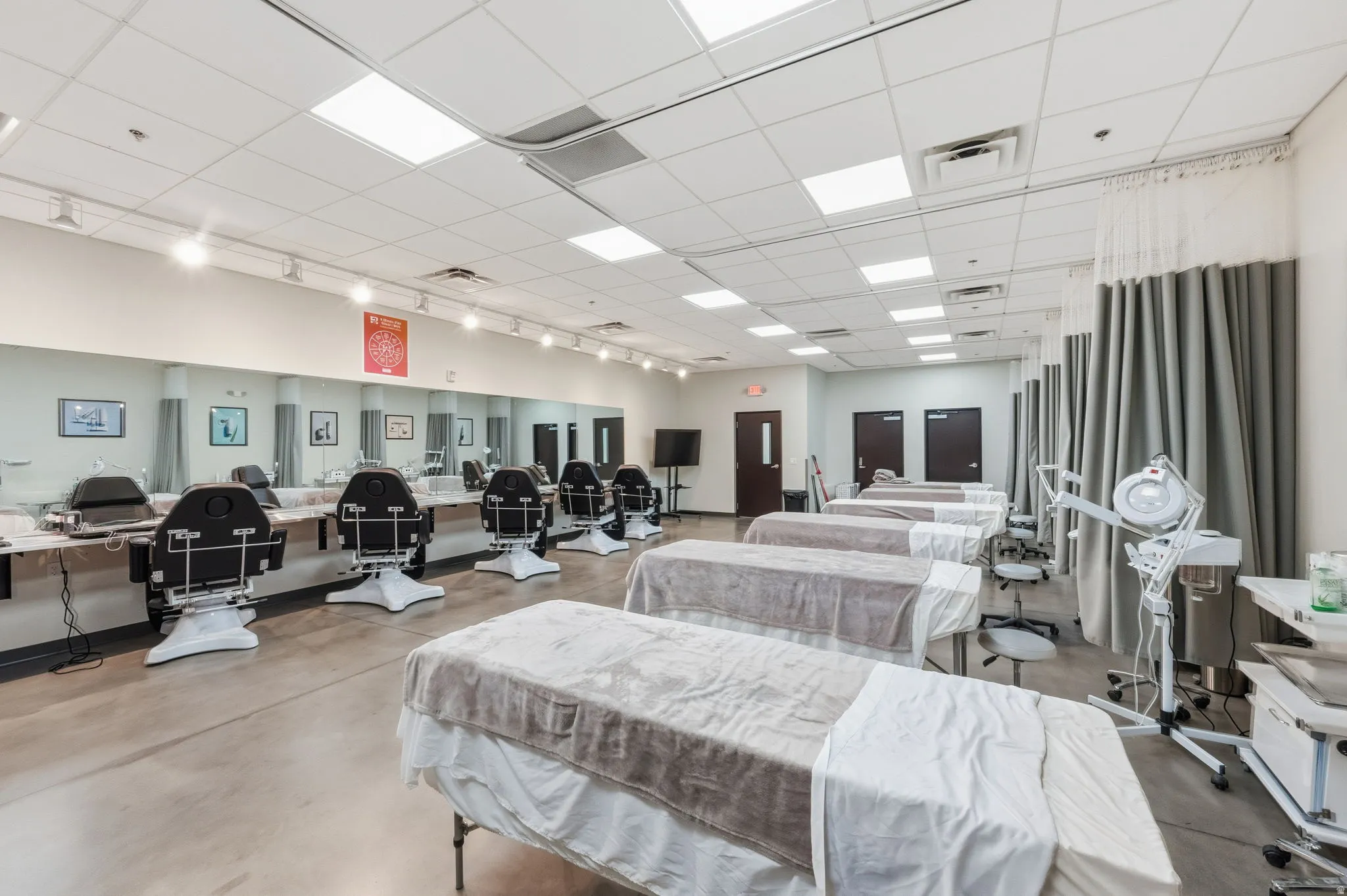 Misc room with a drop ceiling