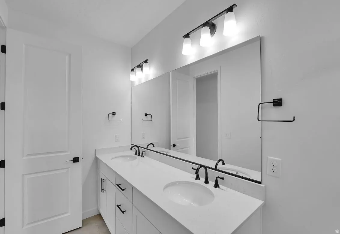 Bathroom with double vanity