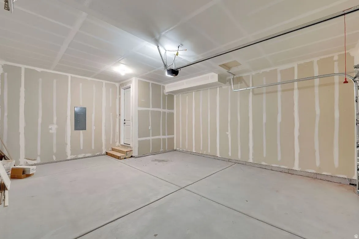 Garage with electric panel
