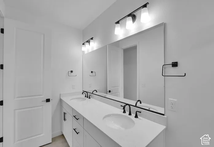 Bathroom with double vanity