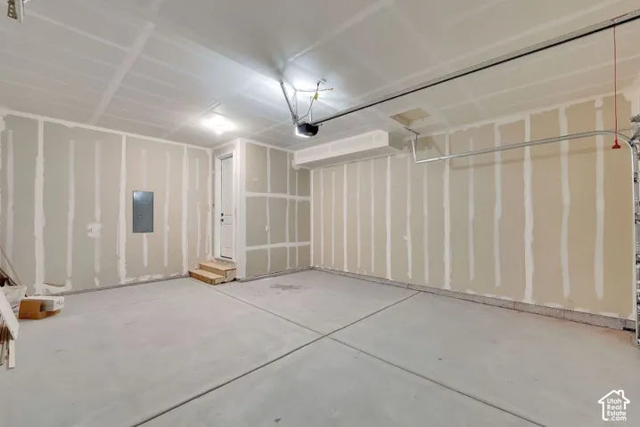 Garage with electric panel