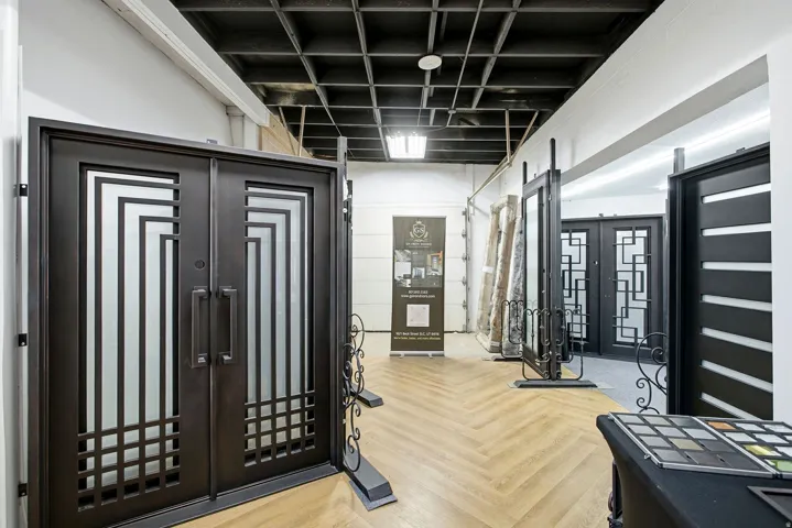 Foyer featuring french doors