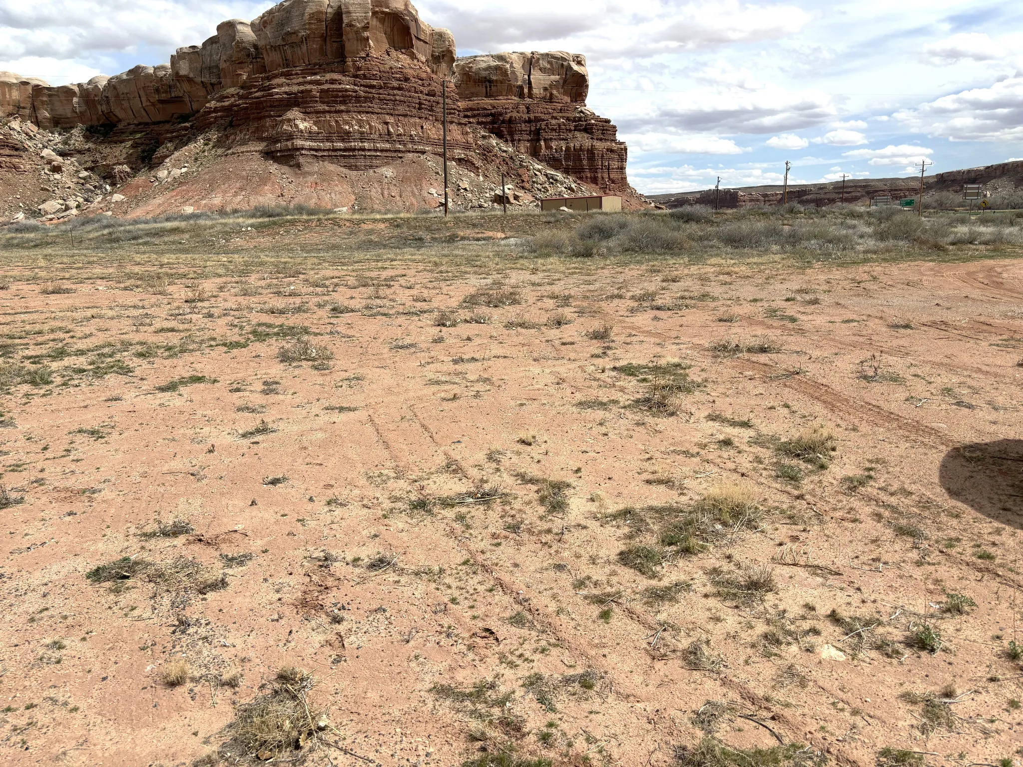 View of mountain backdrop with rural landscape
