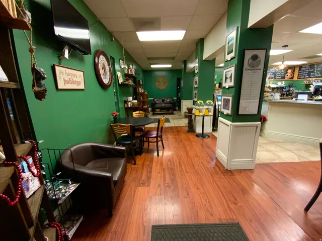 Interior space featuring a drop ceiling