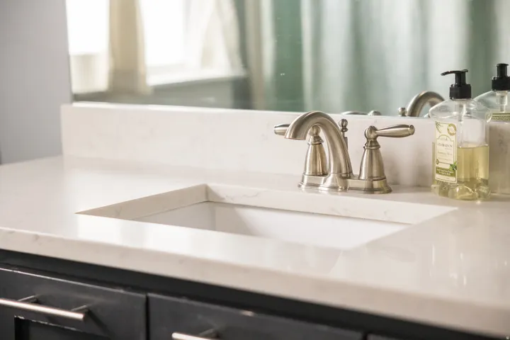 Bathroom view of vanity