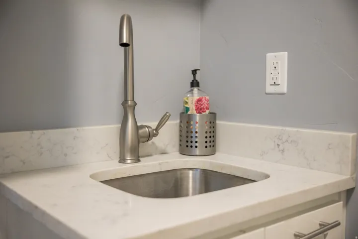 Detailed view of a sink