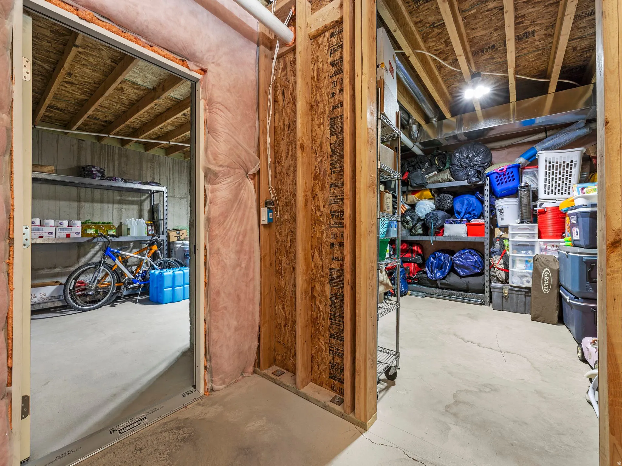 View of large cold storage, and a second large dedicated storage room