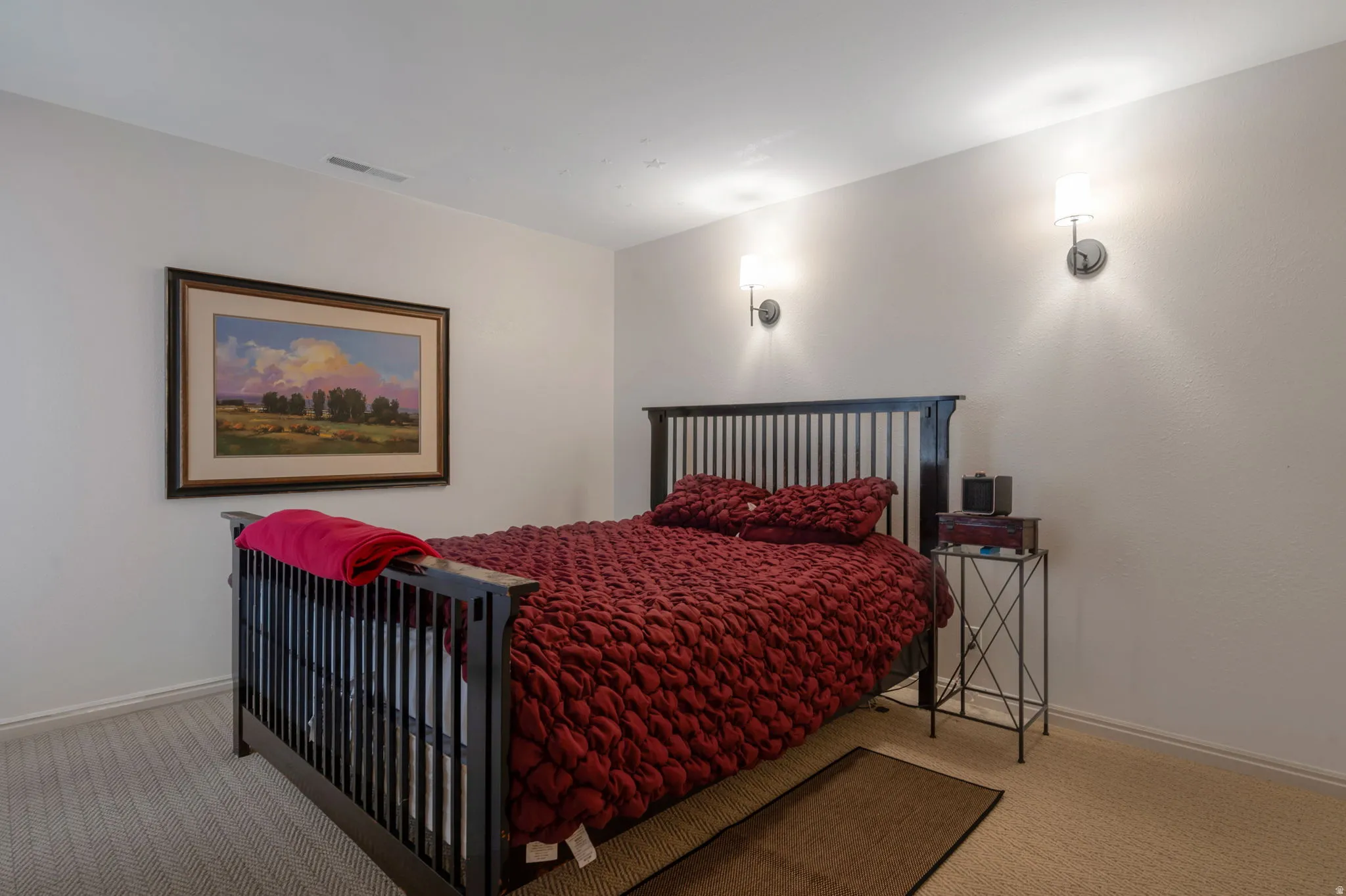 Bedroom featuring carpet floors