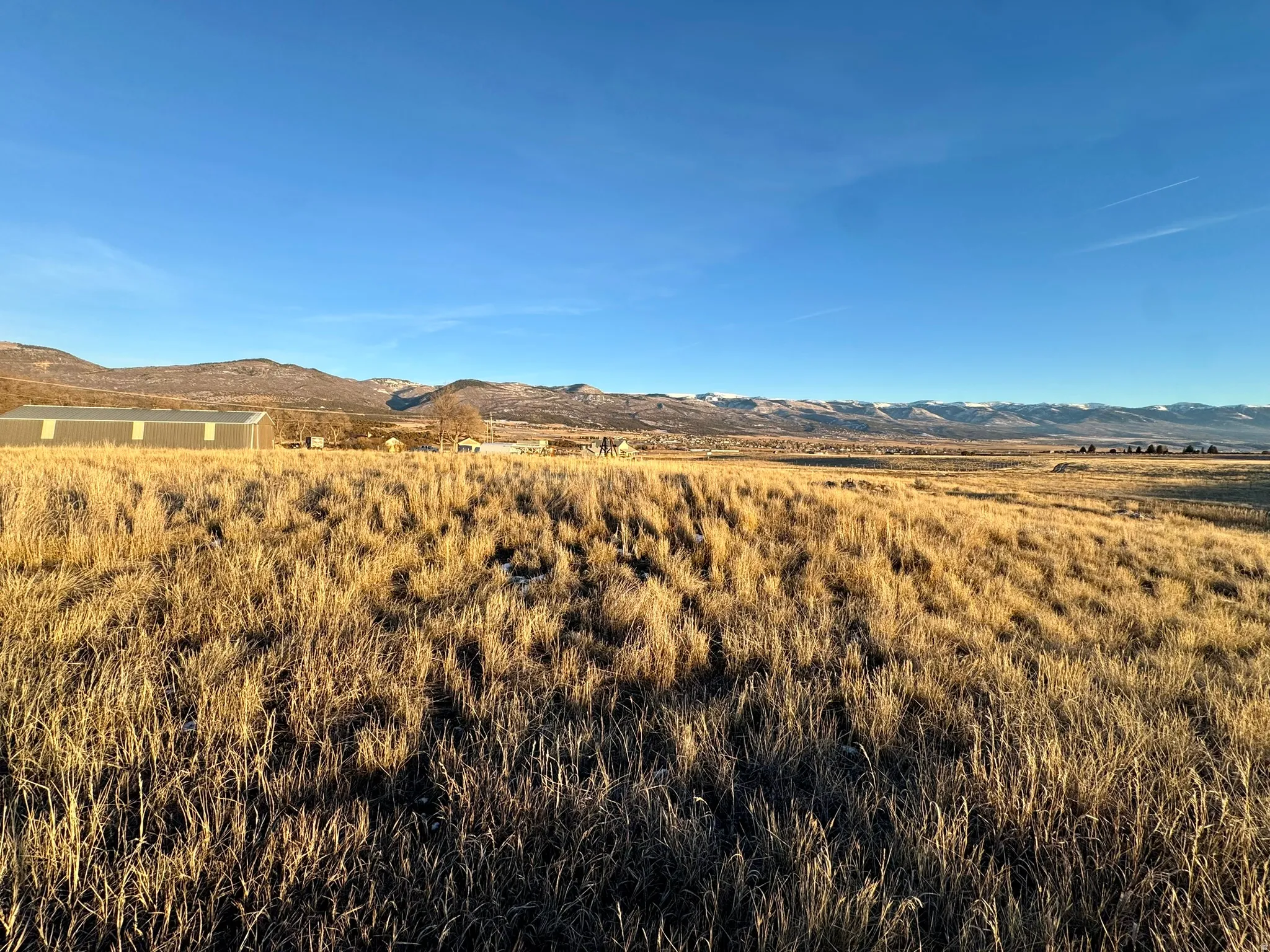 Mountain view with rural landscape