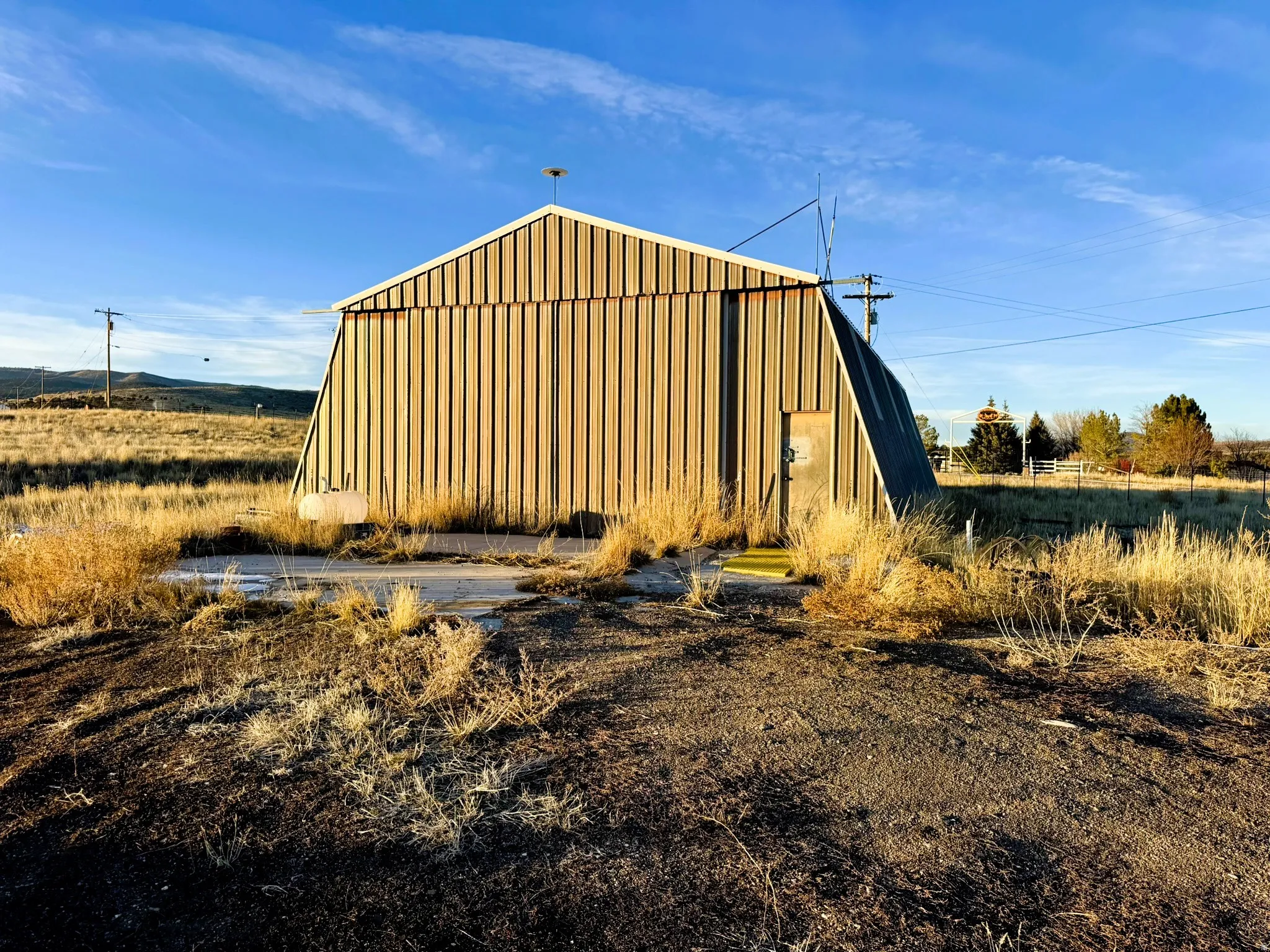 View of pole building