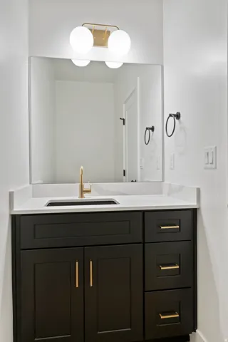 Bathroom featuring vanity