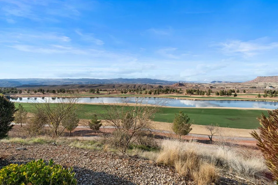 Water view with a mountainous background
