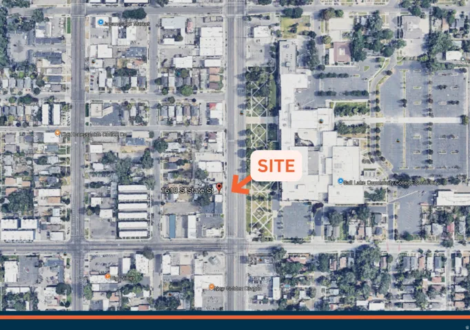 Aerial view of property's location