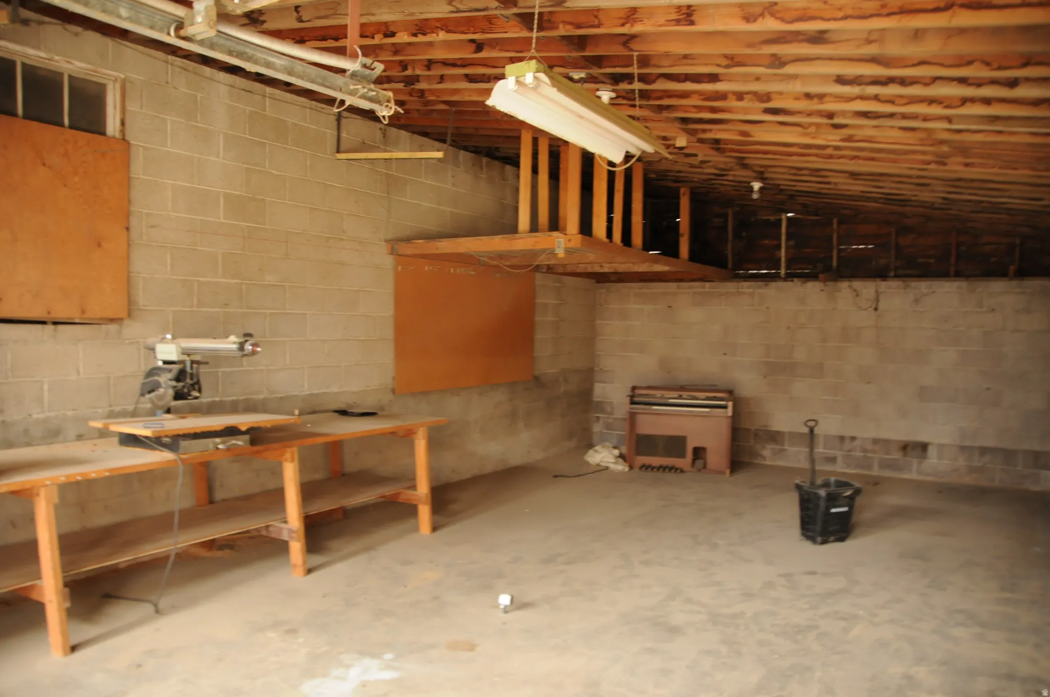 View of below grade area