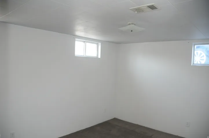 Below grade area with carpet floors