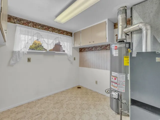 Utilities featuring gas water heater and heating unit