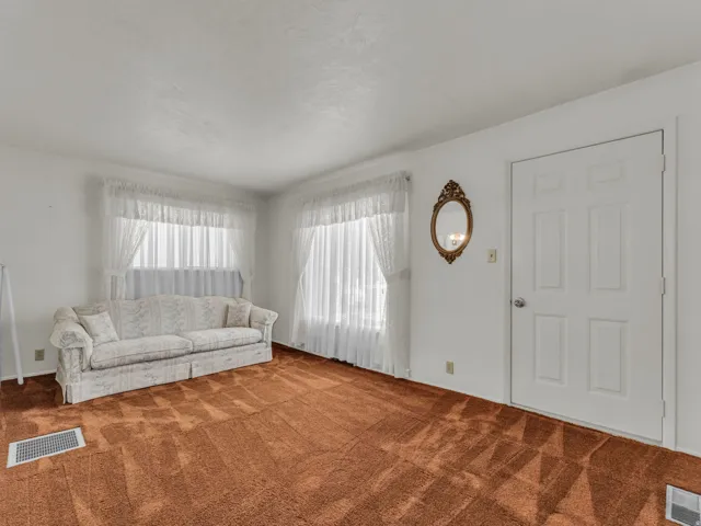 View of carpeted living area