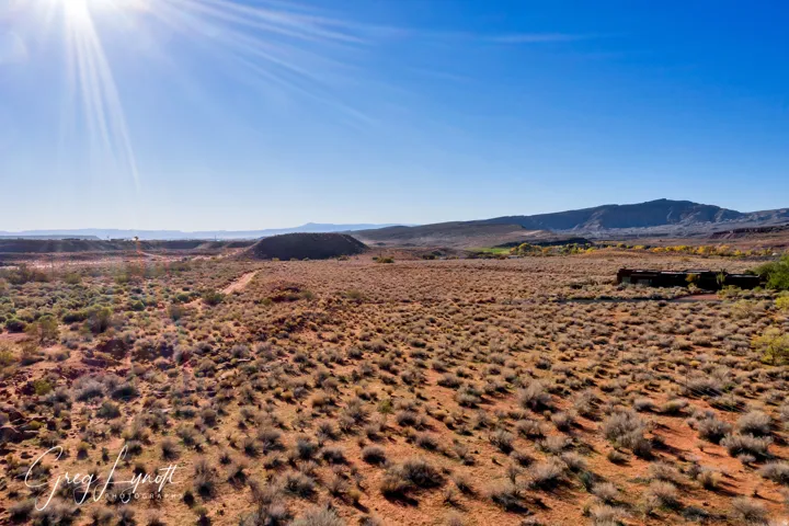 Mountain view featuring a desert landscape