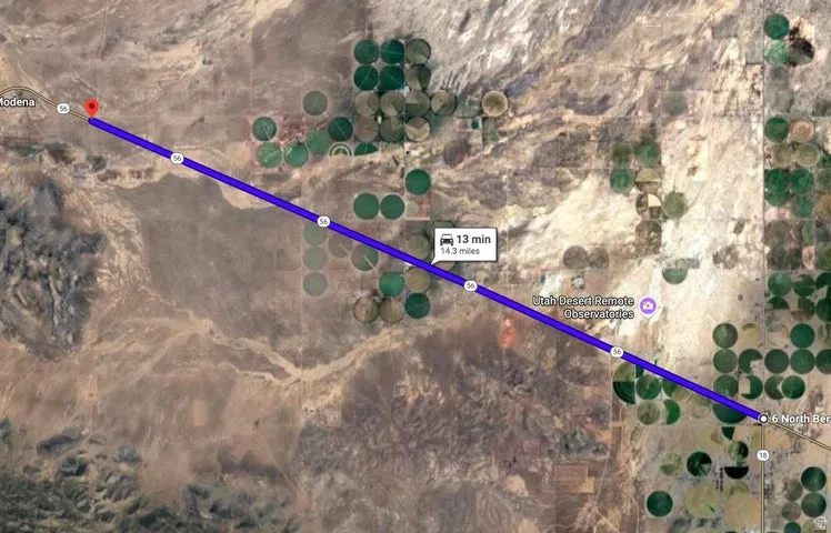 Aerial map of property and surrounding area