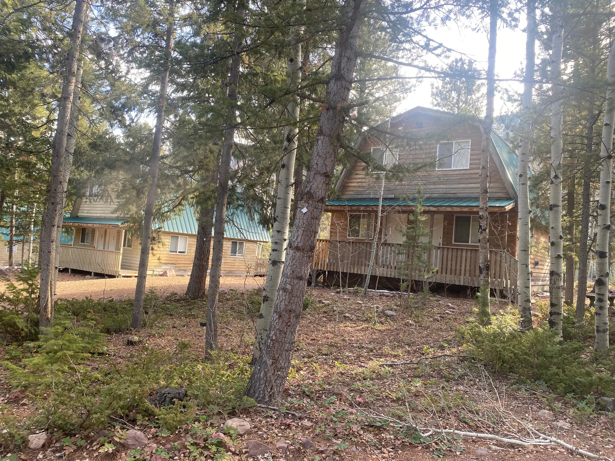 Back of house with a porch and a gambrel roof