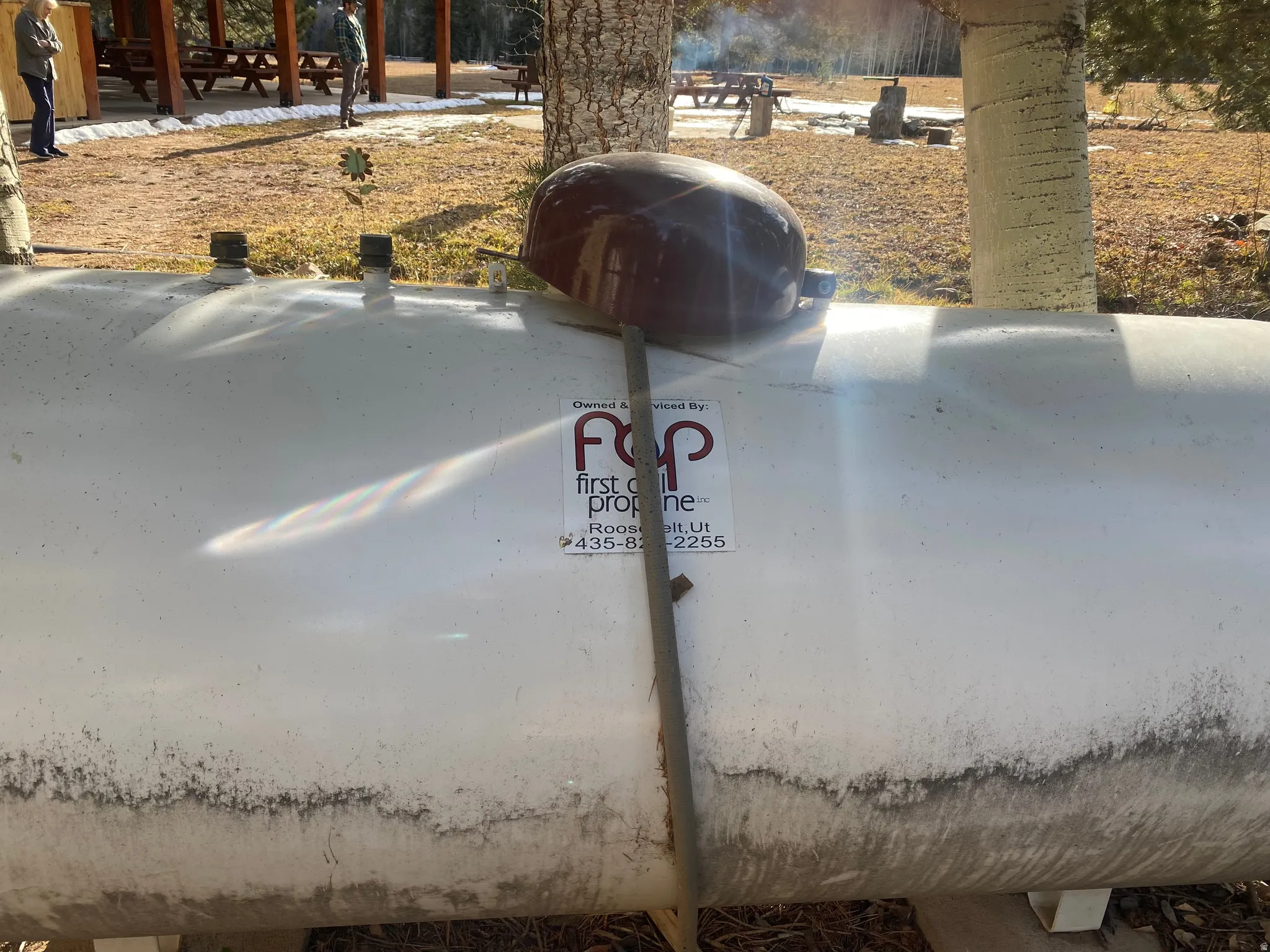 Exterior view of heating fuel tank