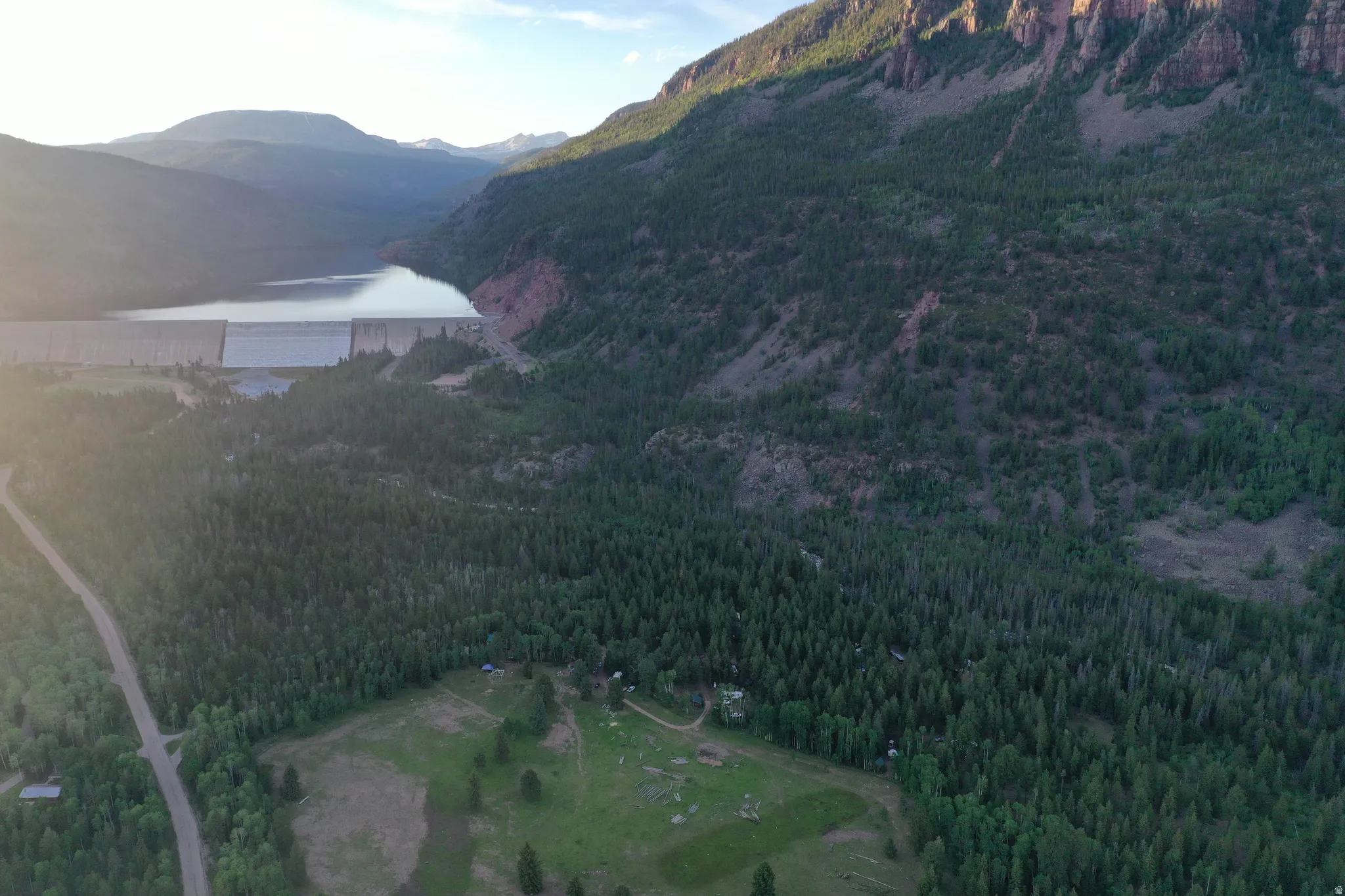 Mountain view featuring a large body of water