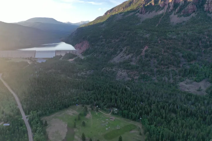 Mountain view featuring a large body of water
