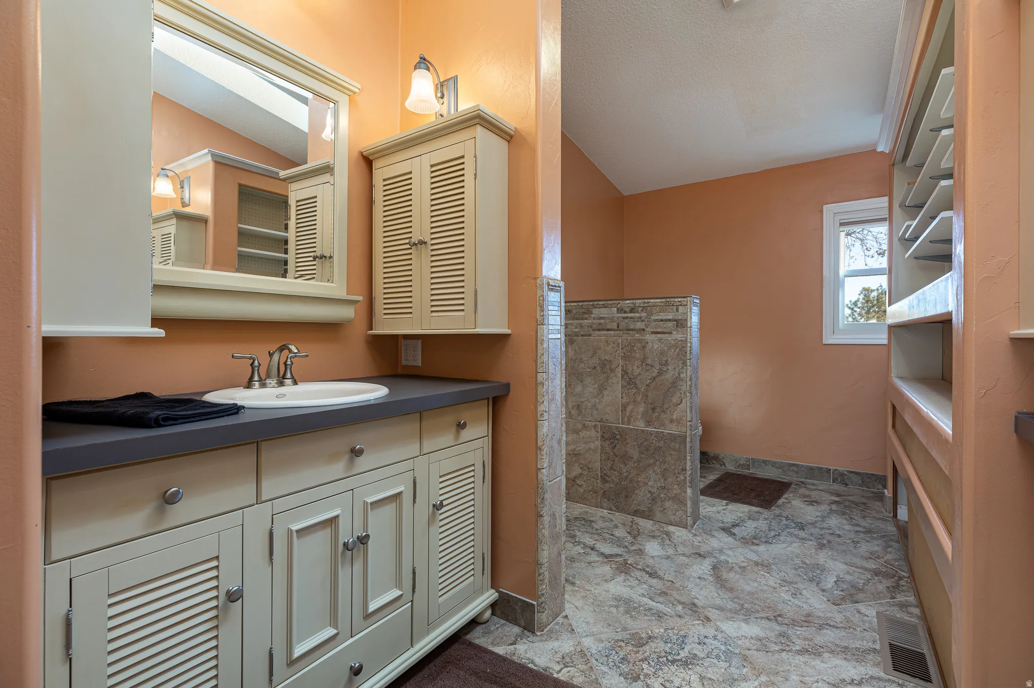 Bathroom with double vanities