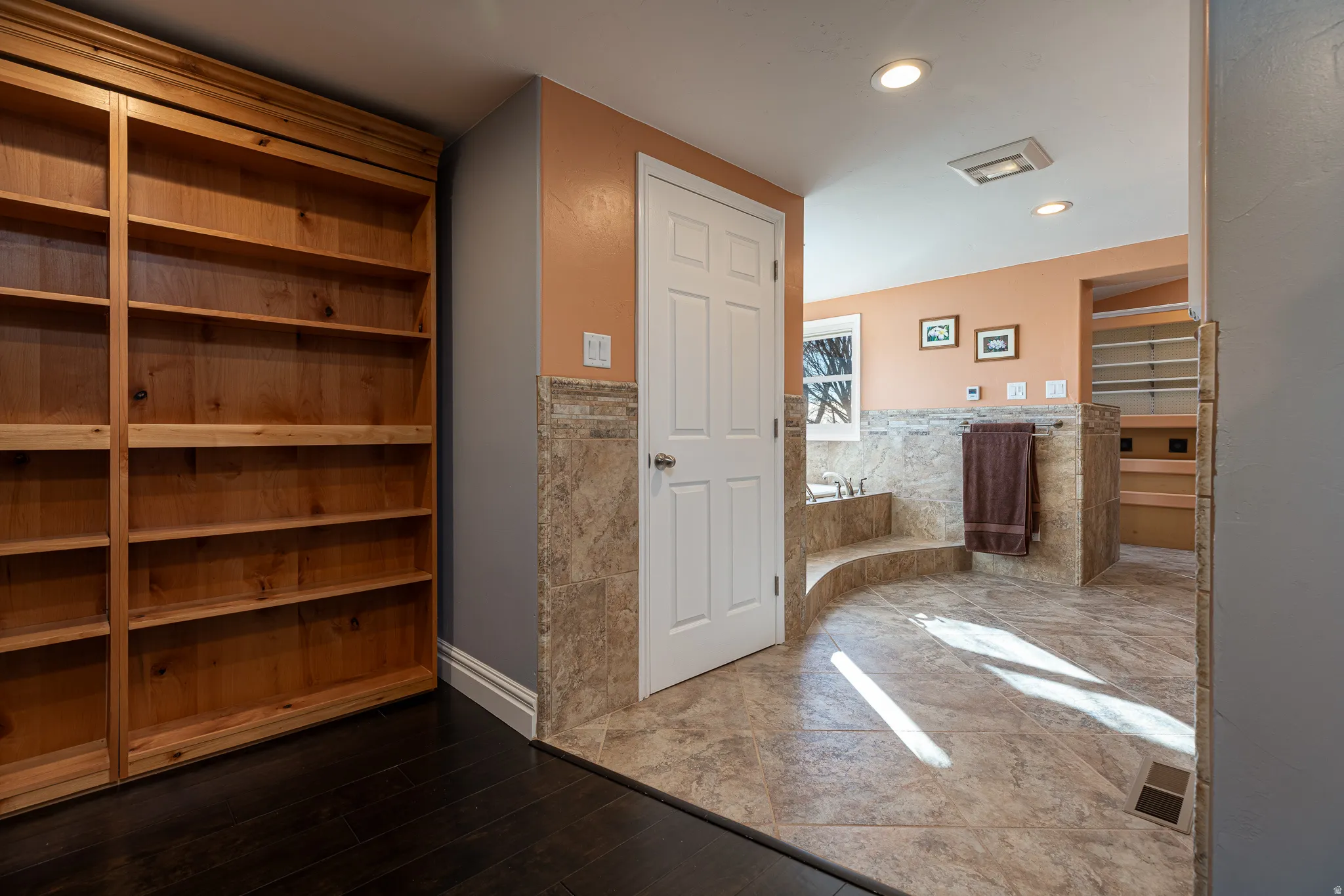 From Primary Closet, into bath