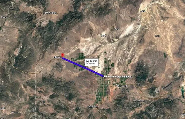 Aerial view of property's location