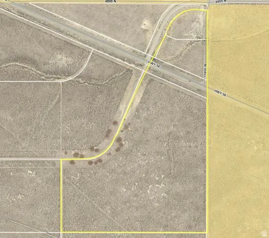 Aerial map of property and surrounding area