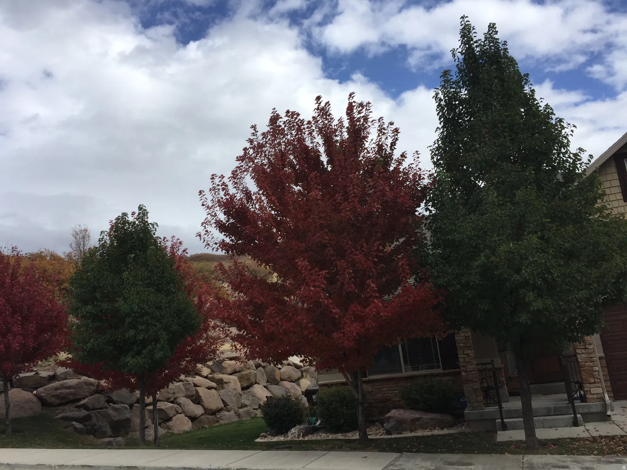 View of front of property with stone siding