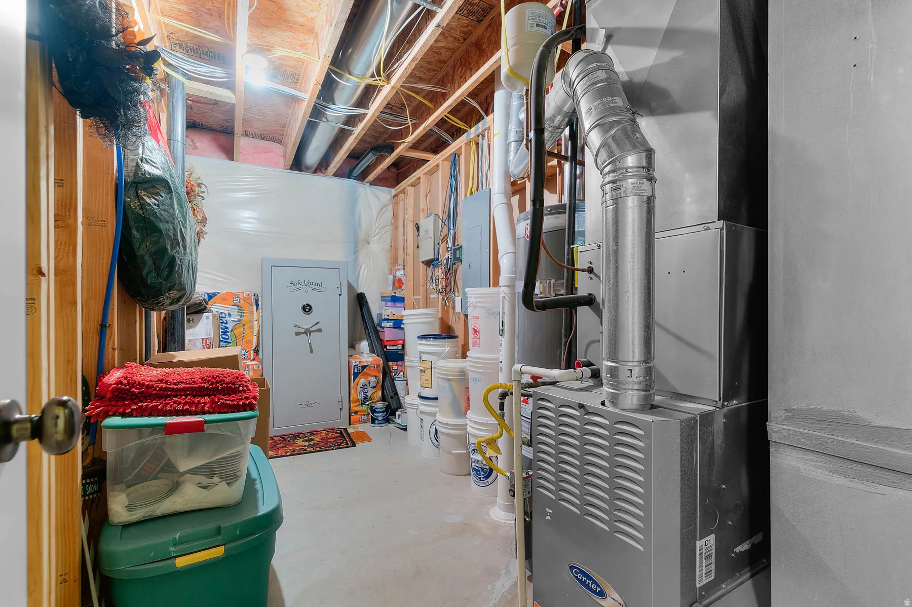 Utility room with electric panel