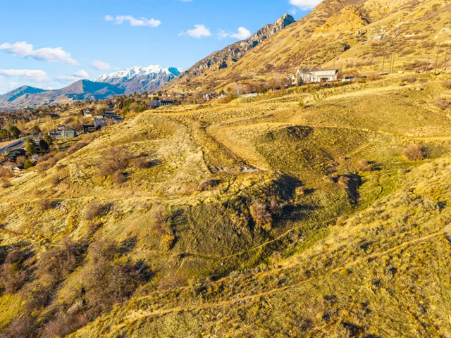 View of mountain background with rural landscape