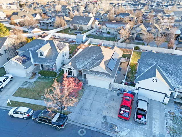 Aerial view of residential area