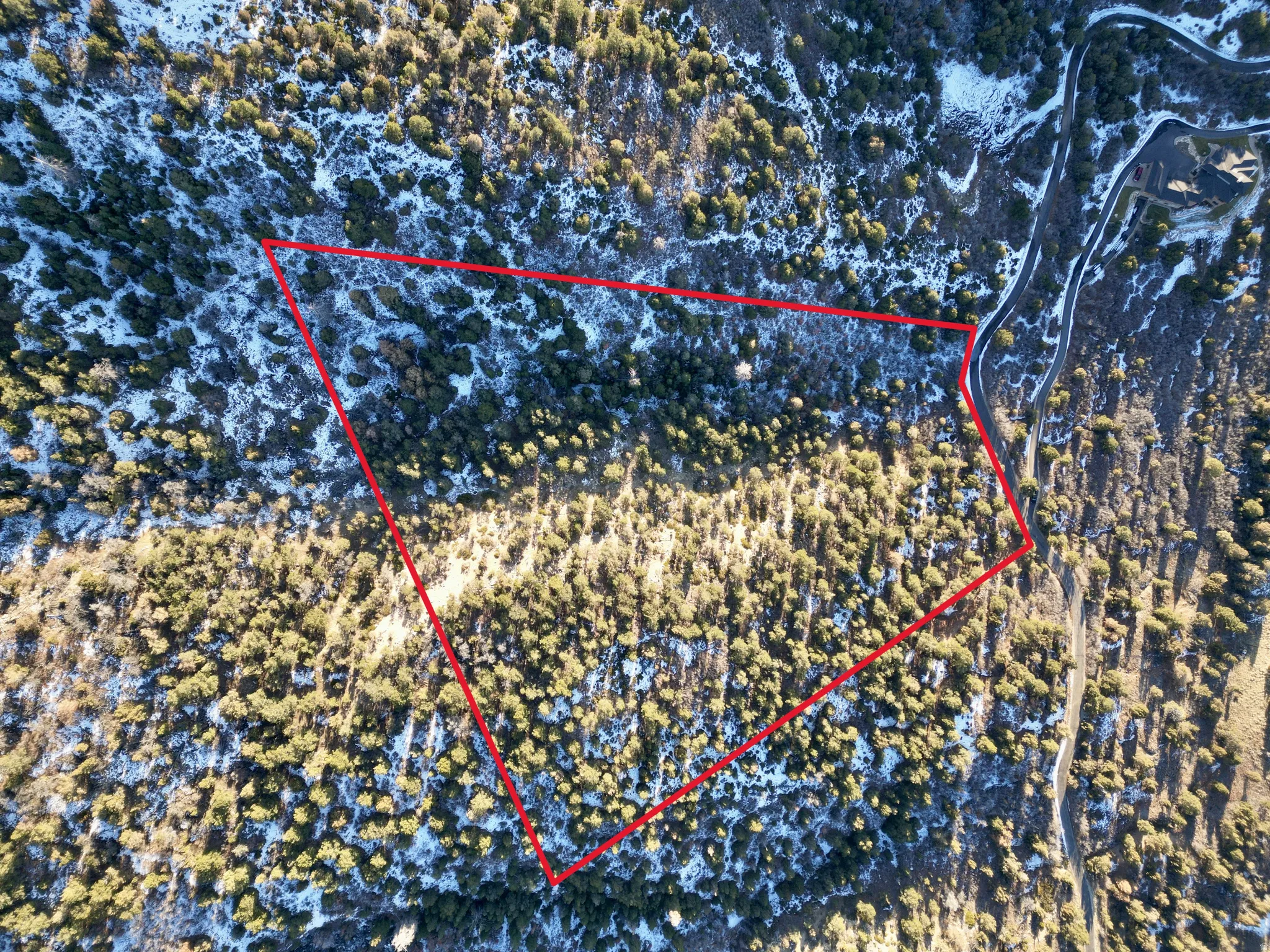 Aerial overview of property's location featuring rural landscape
